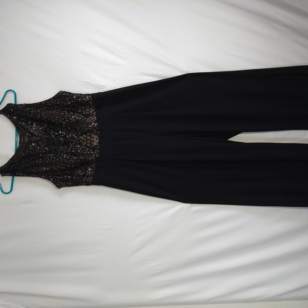 R&M Richards Beige and Black Dress